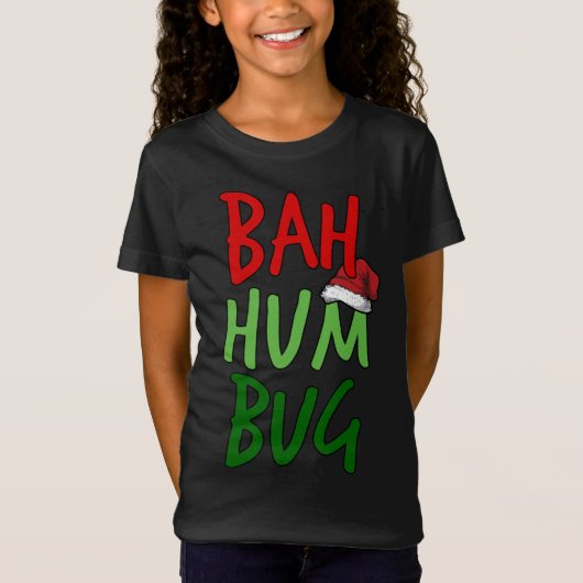 T-Shirt Bah Humbug Noël Père Noël Anti-Noël (Devant)