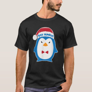 T-shirt Bah Humbug Pingouin en colère Santa Hat Xmas Hate