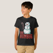T-shirt Bah Humbug Santa Hat Angry Snowman Sarcastic Chris (Devant entier)