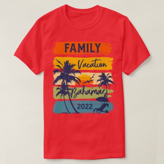 T-shirt Bahamas 2022 CaribeFamily Vacation Matching Group  (Design devant)