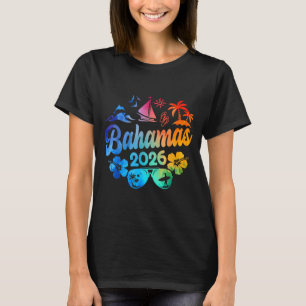 T-shirt Bahamas 2026 Vacances Plage Tie Dye Voyages Été V