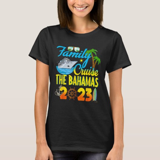 T-shirt Bahamas Cruise 2023 Famille amis Groupe vacances (Devant)