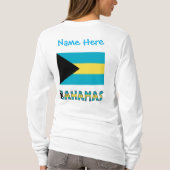 T-shirt Bahamas Drapeau bleu Personnalisation (Dos)