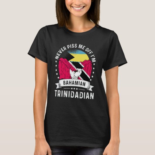 T-shirt Bahamas Flag Trinidad&Tobago Grown Humor Pride (Devant)