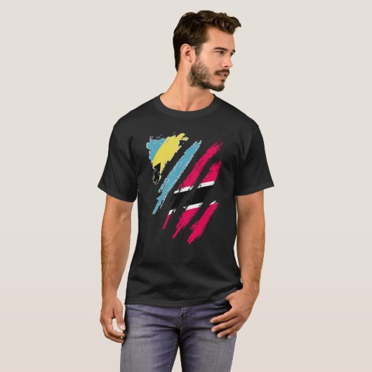 T-shirt Bahamas Flag Trinidad&Tobago Grown Patriot Country (Devant entier)