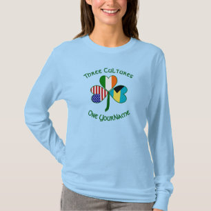 T-shirt Bahamas Irlande États-Unis drapeaux Shamrock perso