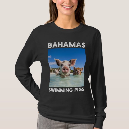 T-shirt Bahamas Pigs de natation Exuma (Devant)