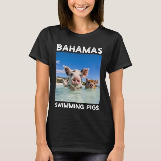 T-shirt Bahamas Pigs de natation Exuma (Devant)
