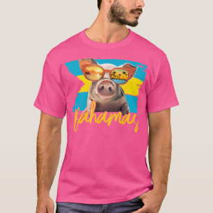 T-shirt Bahamas Porc qui Nage Voyages Plage Caraïbes Été
