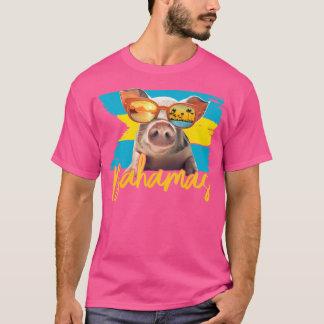 T-shirt Bahamas Porc qui Nage Voyages Plage Caraïbes Été