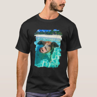 T-shirt Bahamas Swimming Pig Caribbean Beach Trips Somme