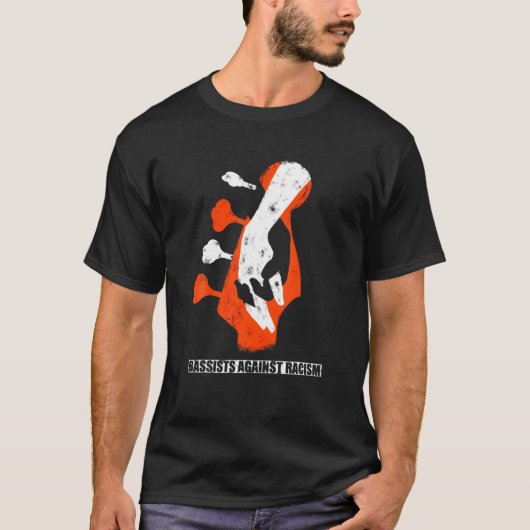 T-shirt Baid Contre Le Racisme Basse Joueurs Guitare Elect (Devant)