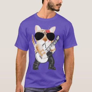 T-shirt Baid Cool Cat Bass Guitare