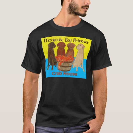 T-shirt Baie de chesapeake Retriver Crabhouse (Devant)