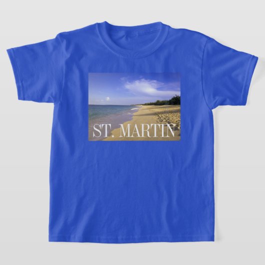 T-shirt Baie Longue Long Bay Beach, St-Martin (Poser)
