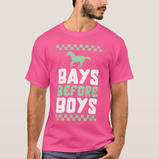 T-shirt Baies de cheval avant les garçons Horsesee fille