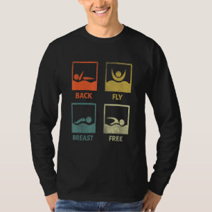 T-shirt Baignade - Arrière Voler Breast Gratuit - Swimmer