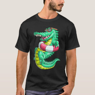 T-shirt Baignade Crocodile Alligator Reptile Animal