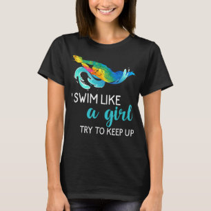 T-shirt Baignade Filles Femmes Nage Sport Athlète Natation