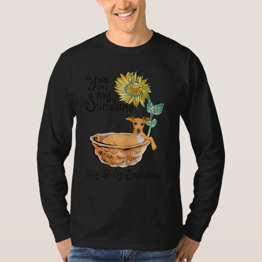 T-shirt Baignade Greyhound Dans Un Bain De Tournesols Vous (Devant)