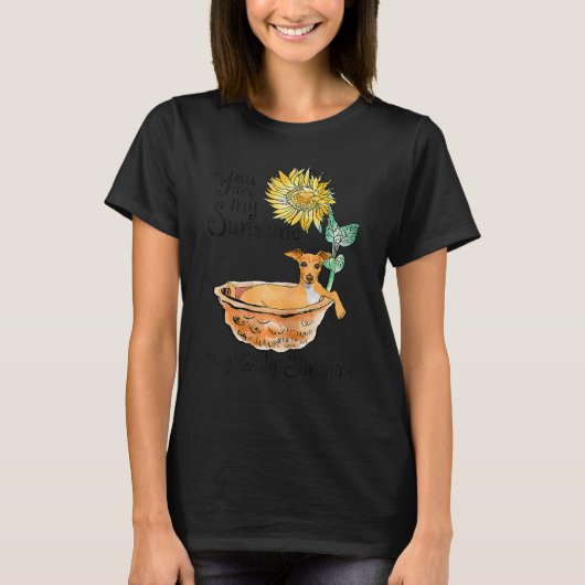 T-shirt Baignade Greyhound Dans Un Bain De Tournesols Vous (Devant)