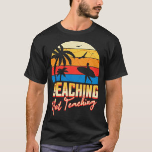 T-shirt baignade pas enseigner drôle rétro professeur d'ét