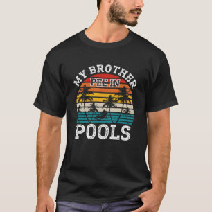 T-shirt Baignade Vacances Retro Brother Pee in Poo