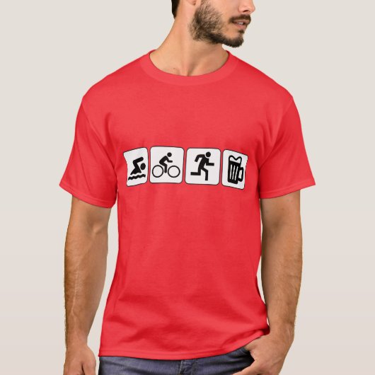 T-shirt Baignade Vélo Run Boisson (Devant)