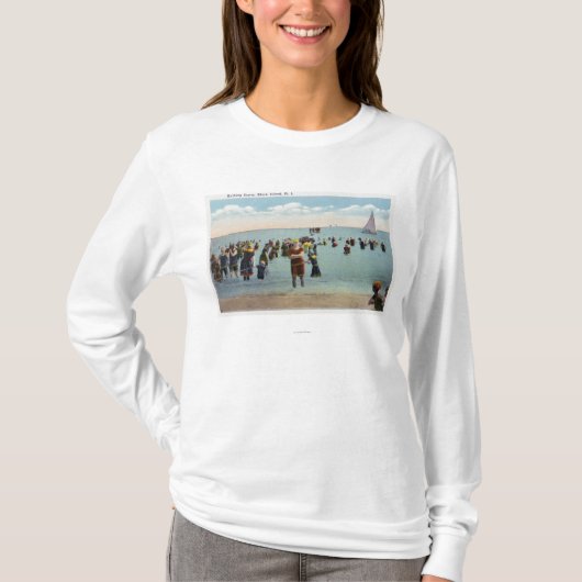 T-shirt Baigneurs à la plage (Devant)