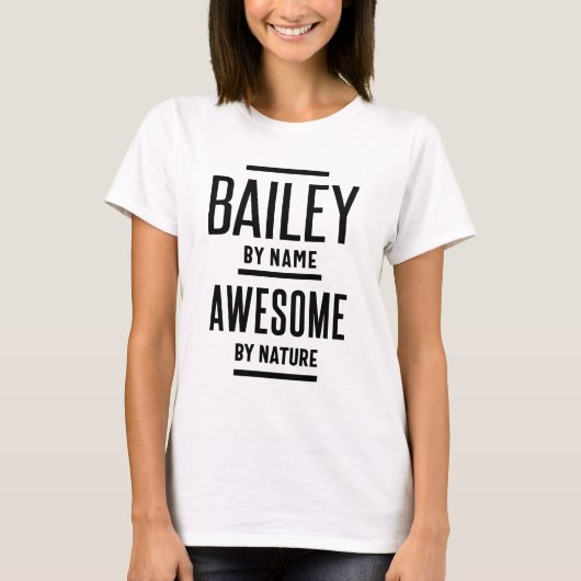 T-shirt Bailey Nom personnalisé Anniversaire Cadeau (Devant)
