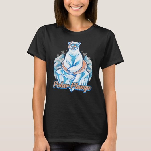 T-shirt Bain Polaire Plongée Ice Jump Funny Ours Polaire B (Devant)