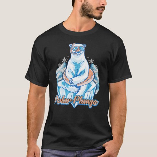 T-shirt Bain Polaire Plongée Ice Jump Funny Ours Polaire B (Devant)