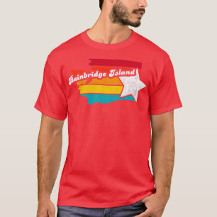 T-shirt Bainbridge Island Washington Vintage perturbé si