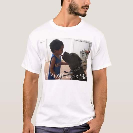 T-shirt Baiser d'amour de Pitbull (Devant)