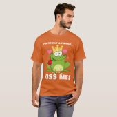 T-shirt Baiser de grenouille de Saint-Valentin (Devant entier)
