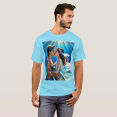T-shirt Baiser des amants sous-marins (Devant entier)