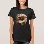 T-shirt Baiser Gold Lips (Devant)