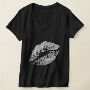 T-shirt Baiser pailleté pour femmes