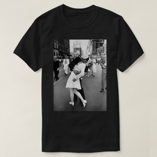 T-shirt Baiser sur VJ Day World War Poster (Design devant)