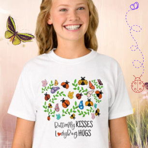 T-shirt Baisers à papillon, câlins de coccinelle
