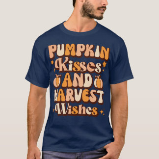 T-shirt Baisers citrouilles et souhaits de récolte