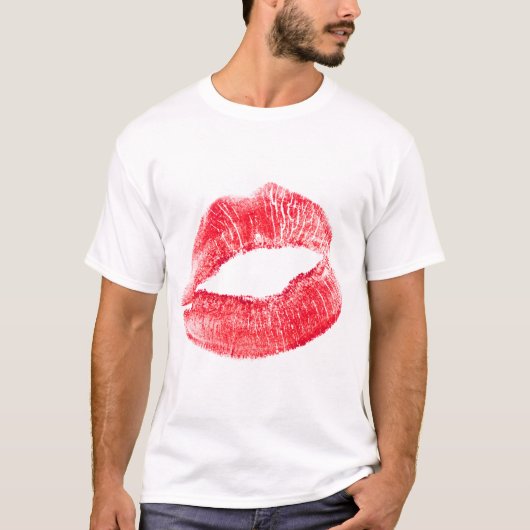 T-shirt Baisers des lèvres rouges (Devant)