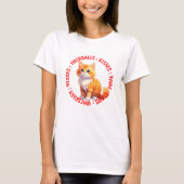 T-shirt Baisers et baisers, Ginger cat (Devant)