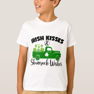 T-shirt Baisers irlandais et souhaits Shamrocks