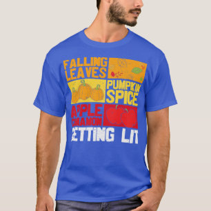 T-shirt Baisse Citrouille Feuille épices pomme cannelle Ge