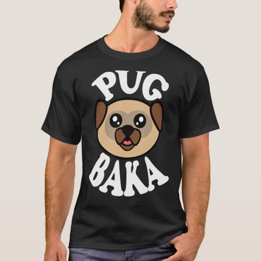 T-shirt Baka Pug Adorable (Devant)