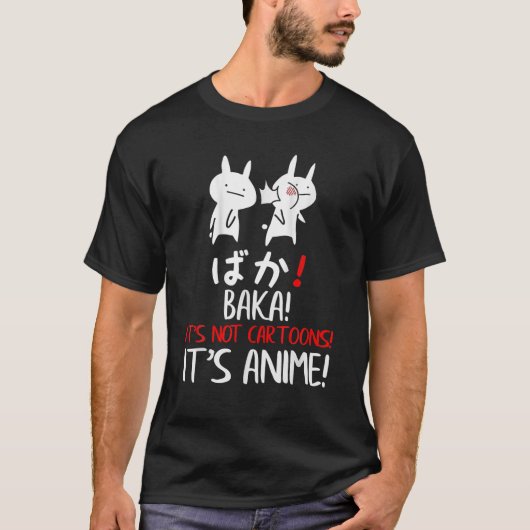 T-shirt Baka Rabbit Idiot Japonais Manga Son Anime Non (Devant)