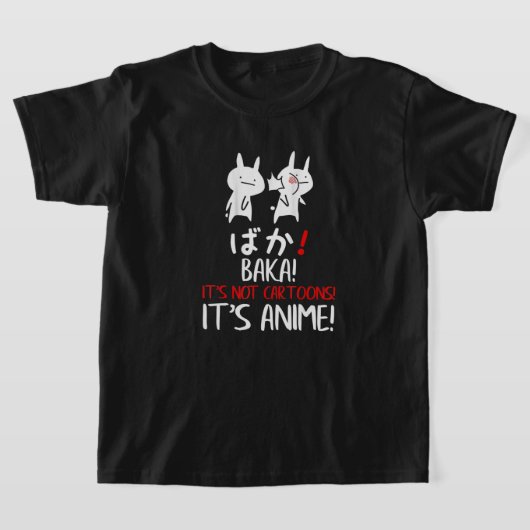 T-shirt Baka Rabbit Idiot Japonais Manga Son but non (Poser)