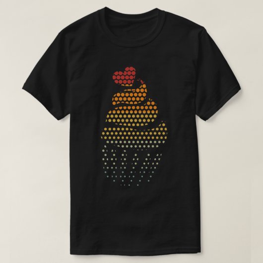 T-shirt bakcakes bakery baker retro cupcake  (Design devant)