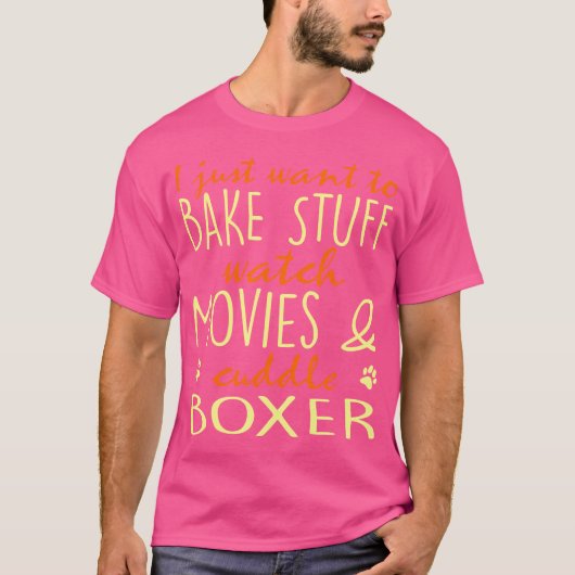 T-shirt Bake Stuff Regarder Films Cuddle Boxer (Devant)